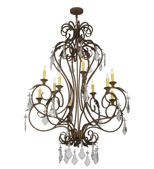 48"W Josephine 10 Lt Chandelier