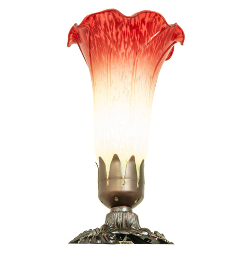 8" High Seafoam/Cranberry Victorian Accent Lamp