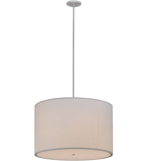 36"W Cilindro White Textrene Pendant