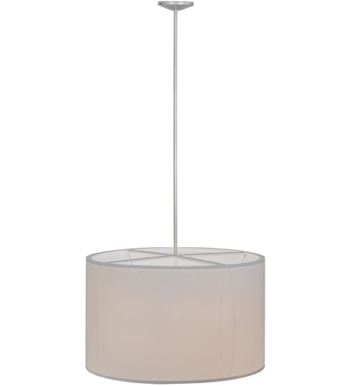 36"W Cilindro White Textrene Pendant