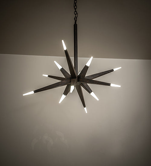 38" Wide Hickory Treasures 12 Lt LED Pendant