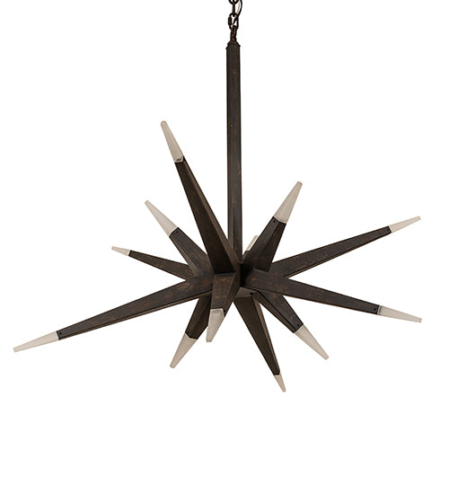 38" Wide Hickory Treasures 12 Lt LED Pendant