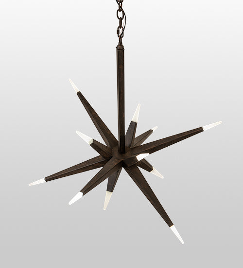 38" Wide Hickory Treasures 12 Lt LED Pendant