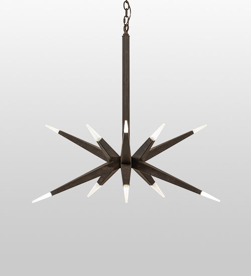 38" Wide Hickory Treasures 12 Lt LED Pendant