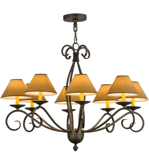 40"W Sienna 8 Lt Chandelier