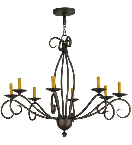 40"W Sienna 8 Lt Chandelier