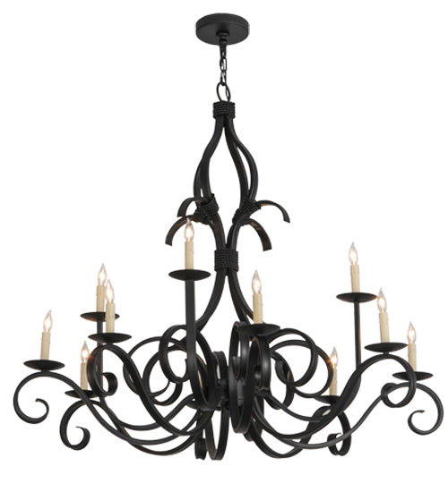 48" Wide Cypress 12 Light Chandelier