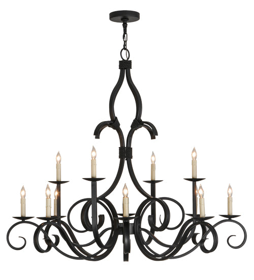 48" Wide Cypress 12 Light Chandelier