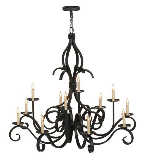 48" Wide Cypress 12 Light Chandelier