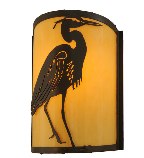 8" Wide Heron Wall Sconce