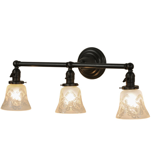 25" Wide Revival Gas & Electric 3 Light Vanity Light