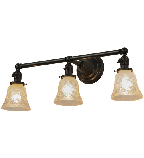 25" Wide Revival Gas & Electric 3 Light Vanity Light