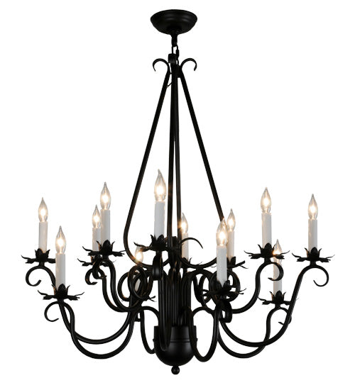 30" Wide Caleb 12 Lt Chandelier