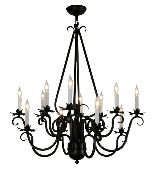 30" Wide Caleb 12 Lt Chandelier