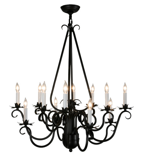 30" Wide Caleb 12 Lt Chandelier