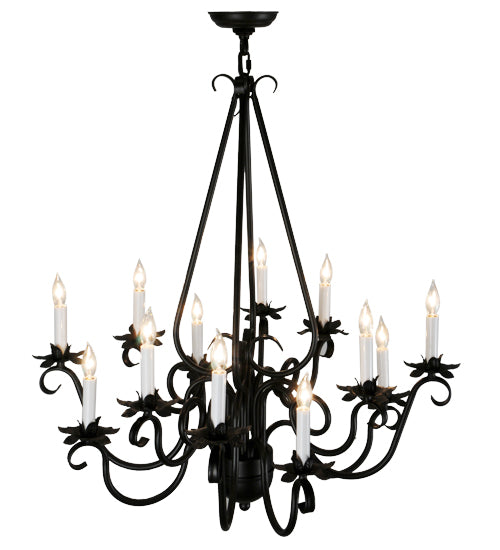 30" Wide Caleb 12 Lt Chandelier