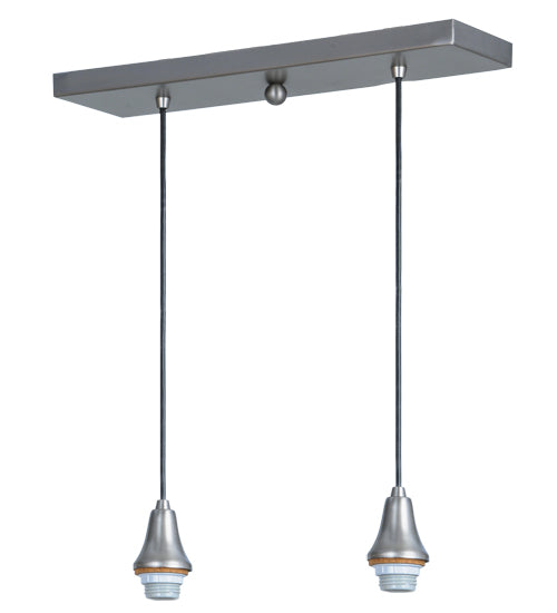 20"L Brushed Nickel 2 Lt Island Pendant Hardware