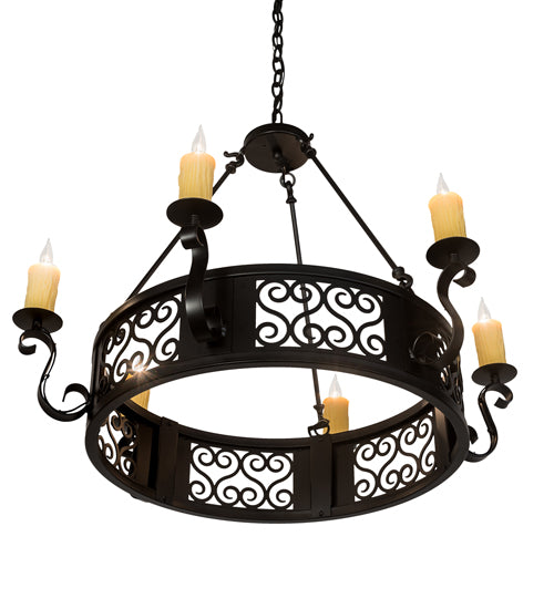 36"Wide Liesel 6 Light Chandelier