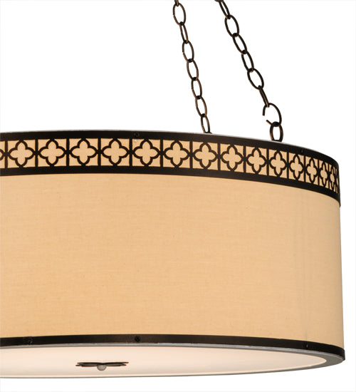 30"W Cilindro Quatrefoil Textrene Pendant