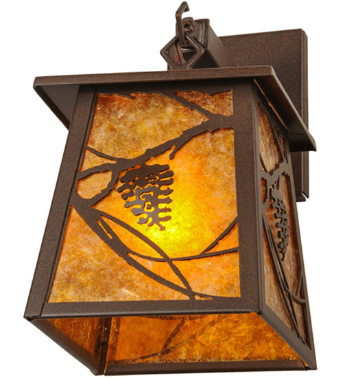 7"W Whispering Pines Lantern Wall Sconce