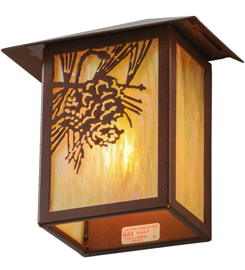 9" Wide Winter Pine Wall Sconce