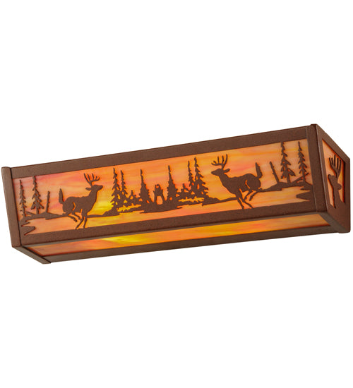 20" Wide Deer At Lake Vanity Light