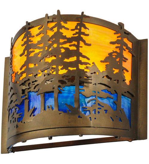 12" Wide Tall Pines Wall Sconce