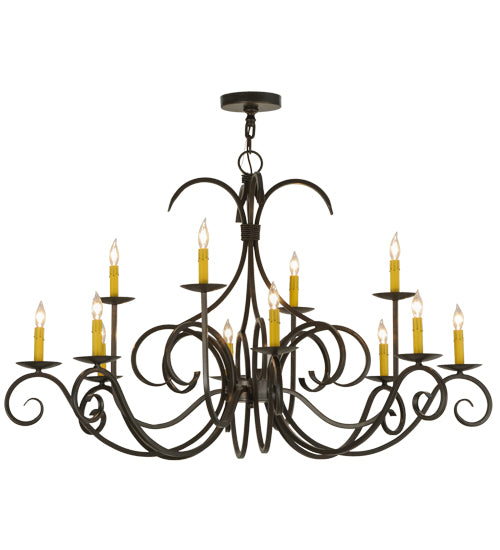 48"W Cypress 12 Lt Chandelier