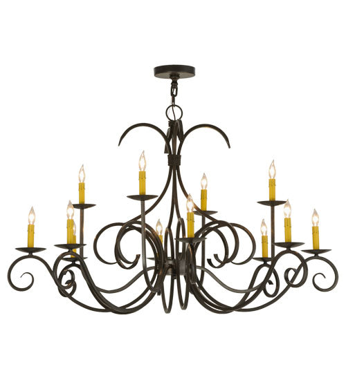 48"W Cypress 12 Lt Chandelier