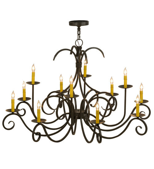 48"W Cypress 12 Lt Chandelier