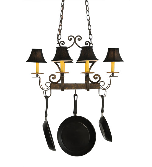 28" Long Elara 6 Light Pot Rack