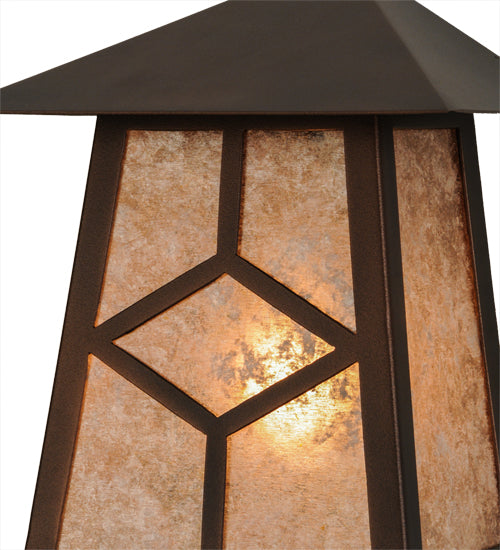 9" Wide Diamond Craftsman Wall Sconce