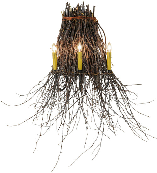 36" Wide Twigs 3 Light Wall Sconce