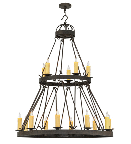 48"W Lakeshore 15 Lt Two Tier Chandelier