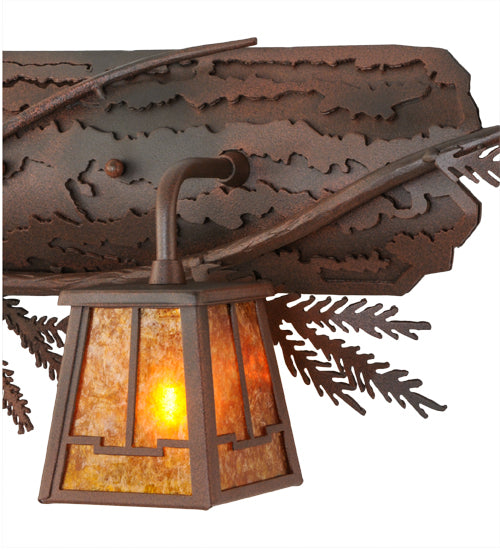 24"W Pine Branch Valley View 2 Lt Vanity Light