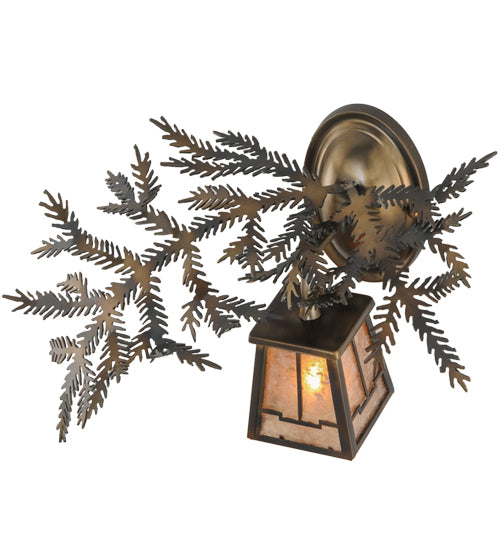 16" Wide Pine Branch Valley View Left Wall Sconce