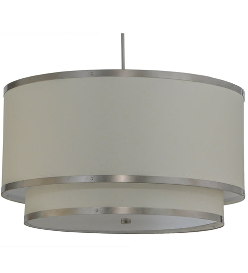 36"W Cilindro Eggshell 2 Tier Textrene Pendant