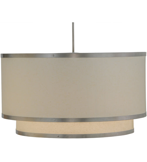 36"W Cilindro Eggshell 2 Tier Textrene Pendant