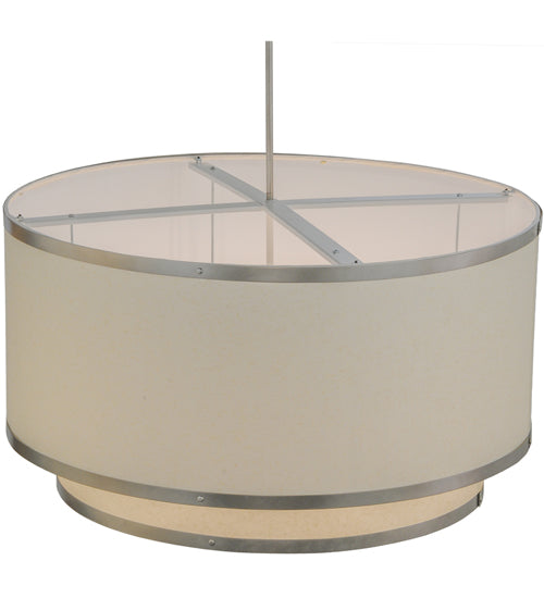 36"W Cilindro Eggshell 2 Tier Textrene Pendant