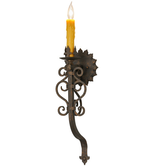 6.5"W Sunburst Wall Sconce