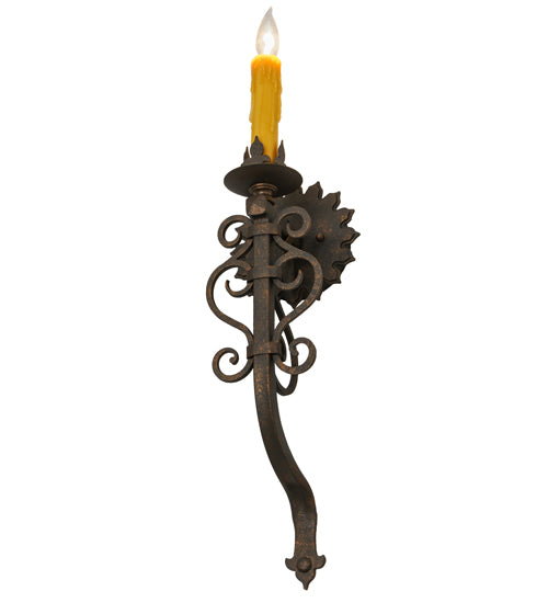 6.5"W Sunburst Wall Sconce