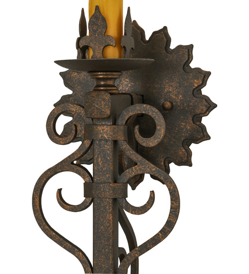 6.5"W Sunburst Wall Sconce