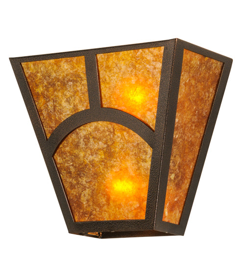 13"W Mission Hill Top Wall Sconce