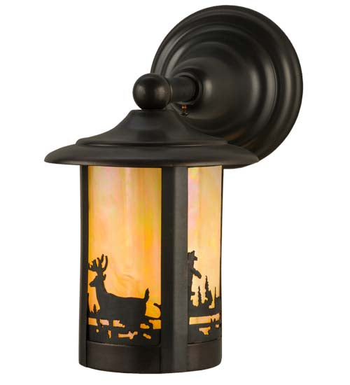 6"W Fulton Deer Creek Solid Mount Wall Sconce