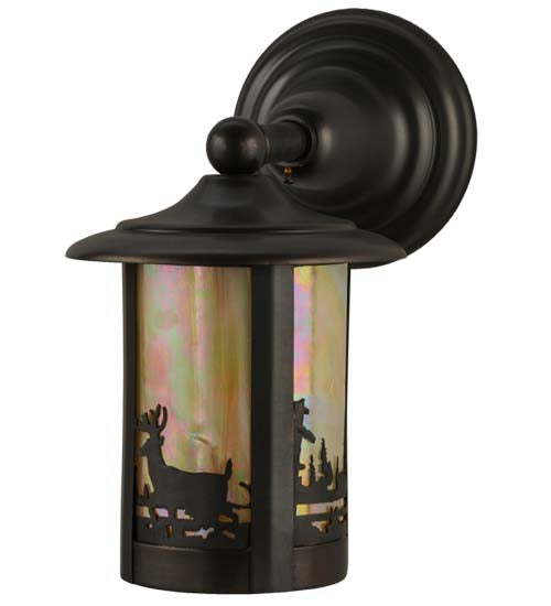 6"W Fulton Deer Creek Solid Mount Wall Sconce