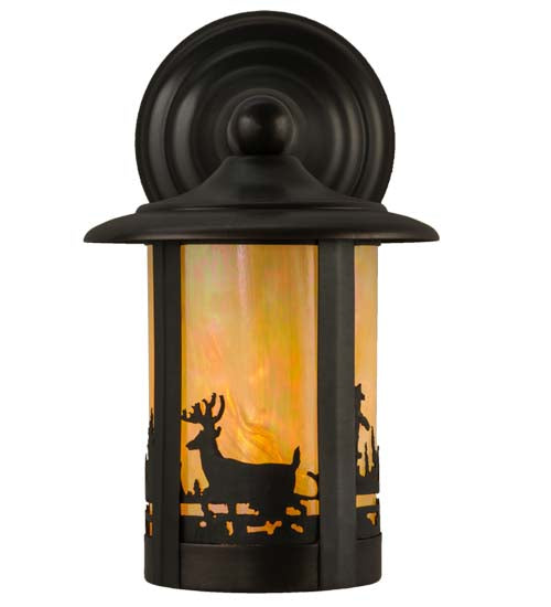 6"W Fulton Deer Creek Solid Mount Wall Sconce