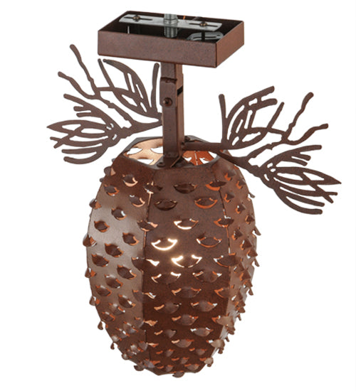 14" Wide Stoneycreek Pinecone Semi-Flushmount