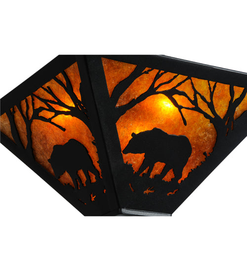 12" Square Bear At Dawn Flushmount