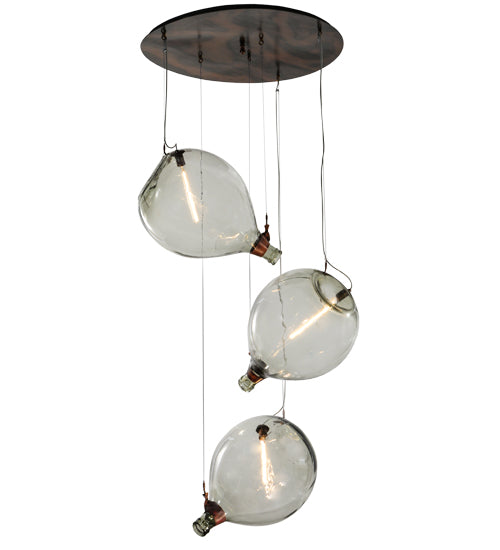 40" Wide Euri Tanta Pouring 3 Lt Cascading Pendant