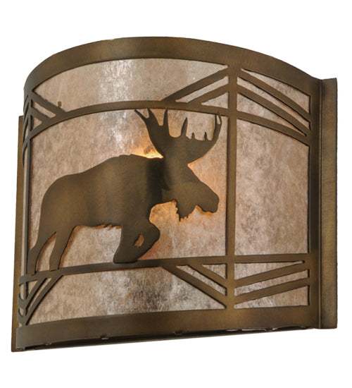 11"W Lone Moose Wall Sconce